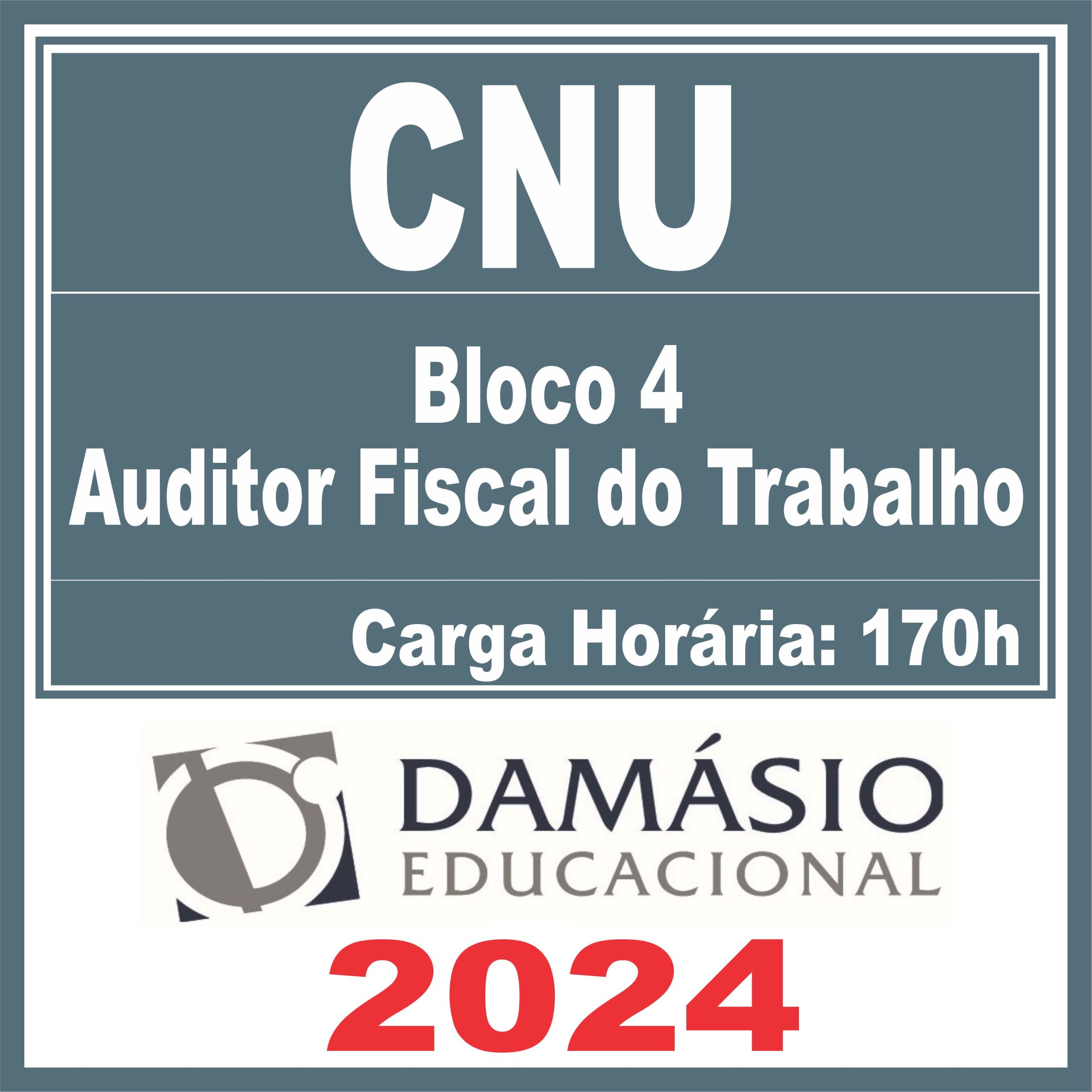 CNU (Bloco 4 - Auditor Fiscal do Trabalho) Pós Edital - Damásio 2024