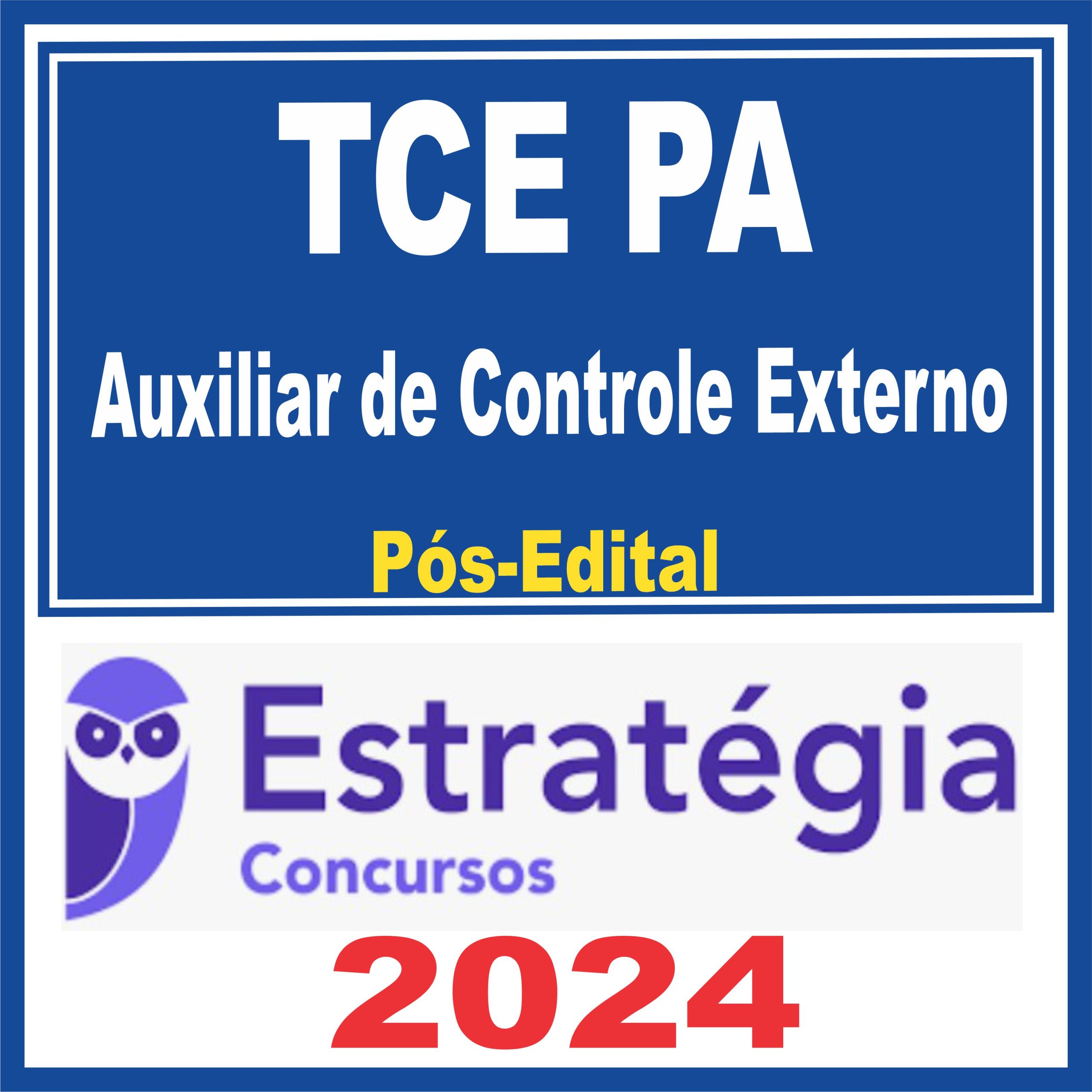 TCE PA (Auxiliar de Controle Externo) Pós Edital - Estratégia 2024